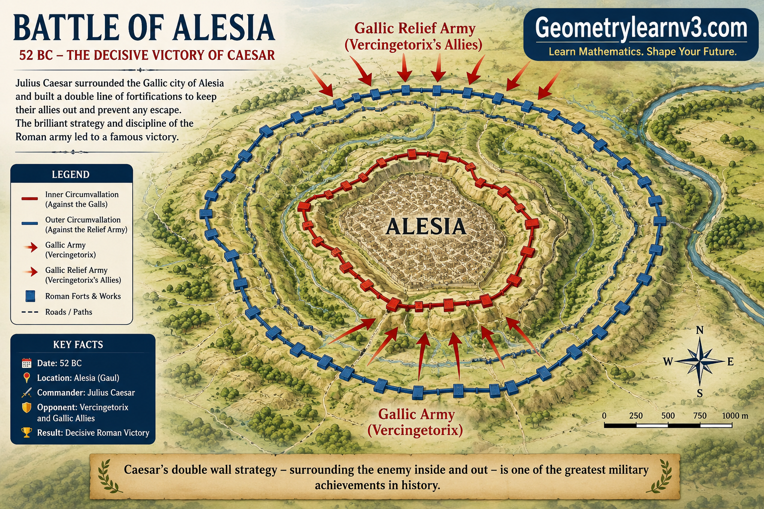 Battle of Alesia Map