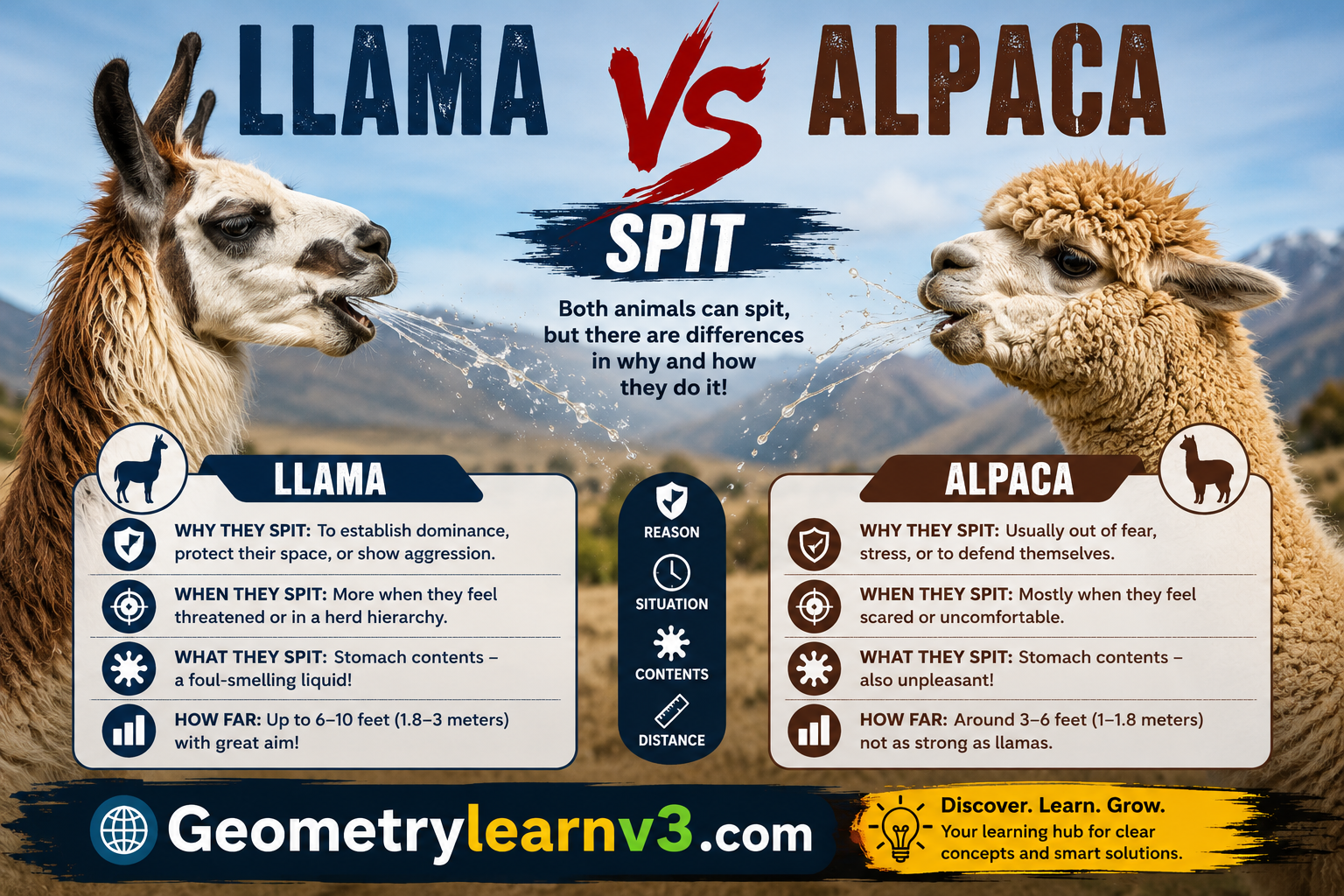 Llama vs Alpaca Spit
