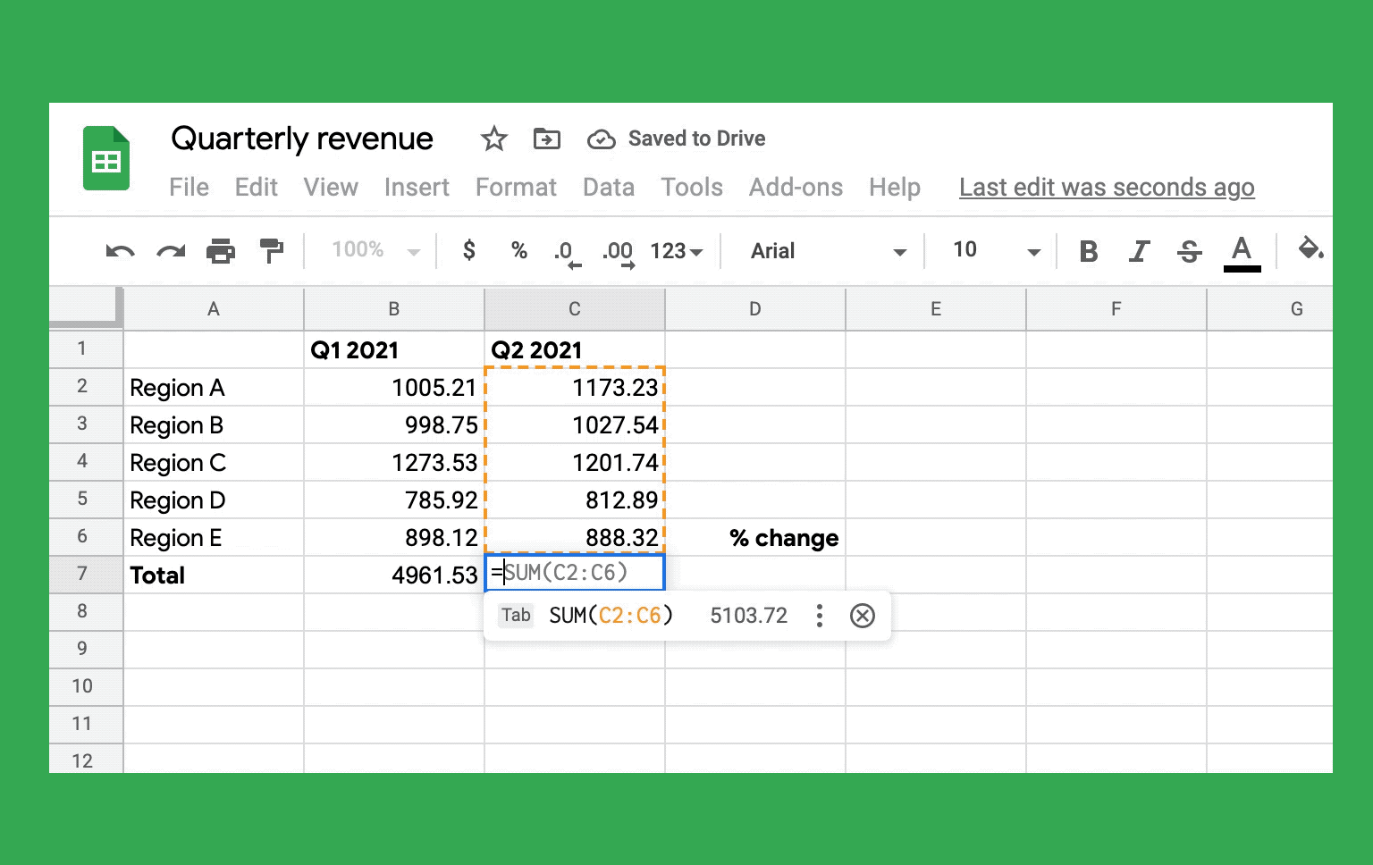 Google Spreadsheets Formulas