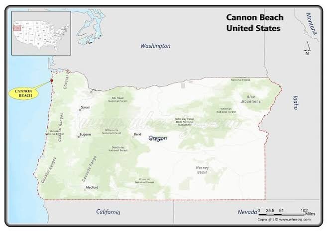 Cannon Beach Oregon Maps