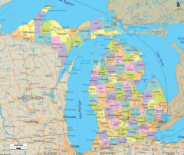 Map of Michigan