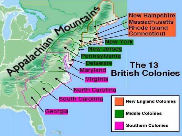 Middle Colonies Map